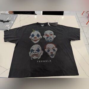 YoungLA Black Joker Clowns Rhinestone Faces